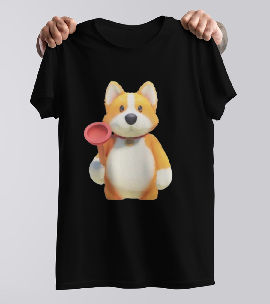 Xbox Gear Party Animals Corgi Figure With Plunger Animation T-Shirt