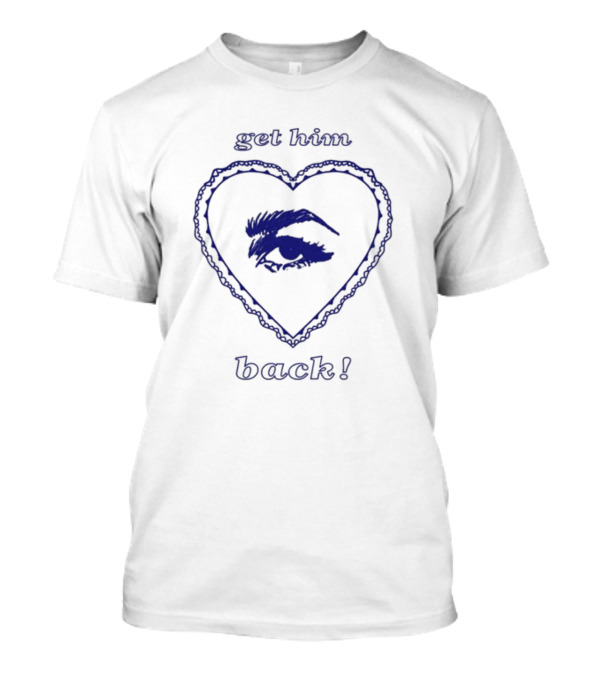 Get Him Back Eye Heart Lace Emo Motif T-Shirt