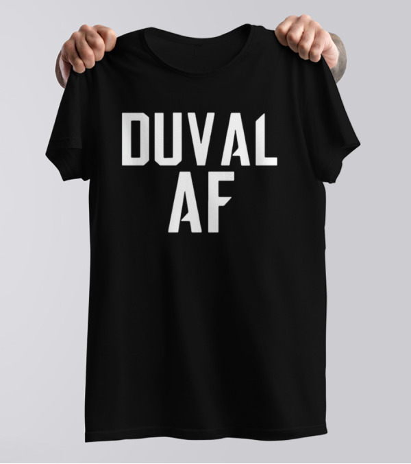 DUVAL AF Black White Bold Letters T-Shirt