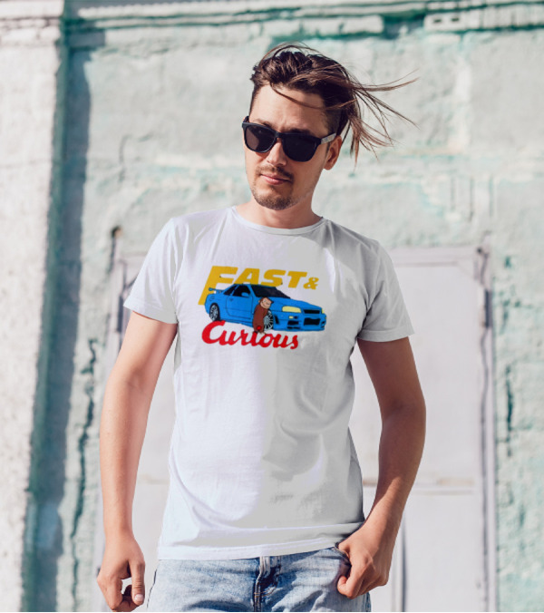 Fast And Curious Car Adventure With Curious Monkey T-Shirt
