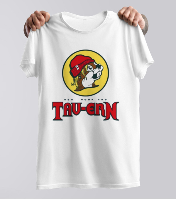 New Brookland Tavern Buc-Ees Nbt Logo With Red Hat Mascot T-Shirt