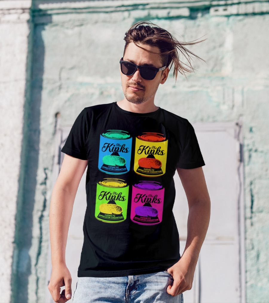 The Kinks Custard Pie Appreciation Consortium Pop Art Cans T-Shirt