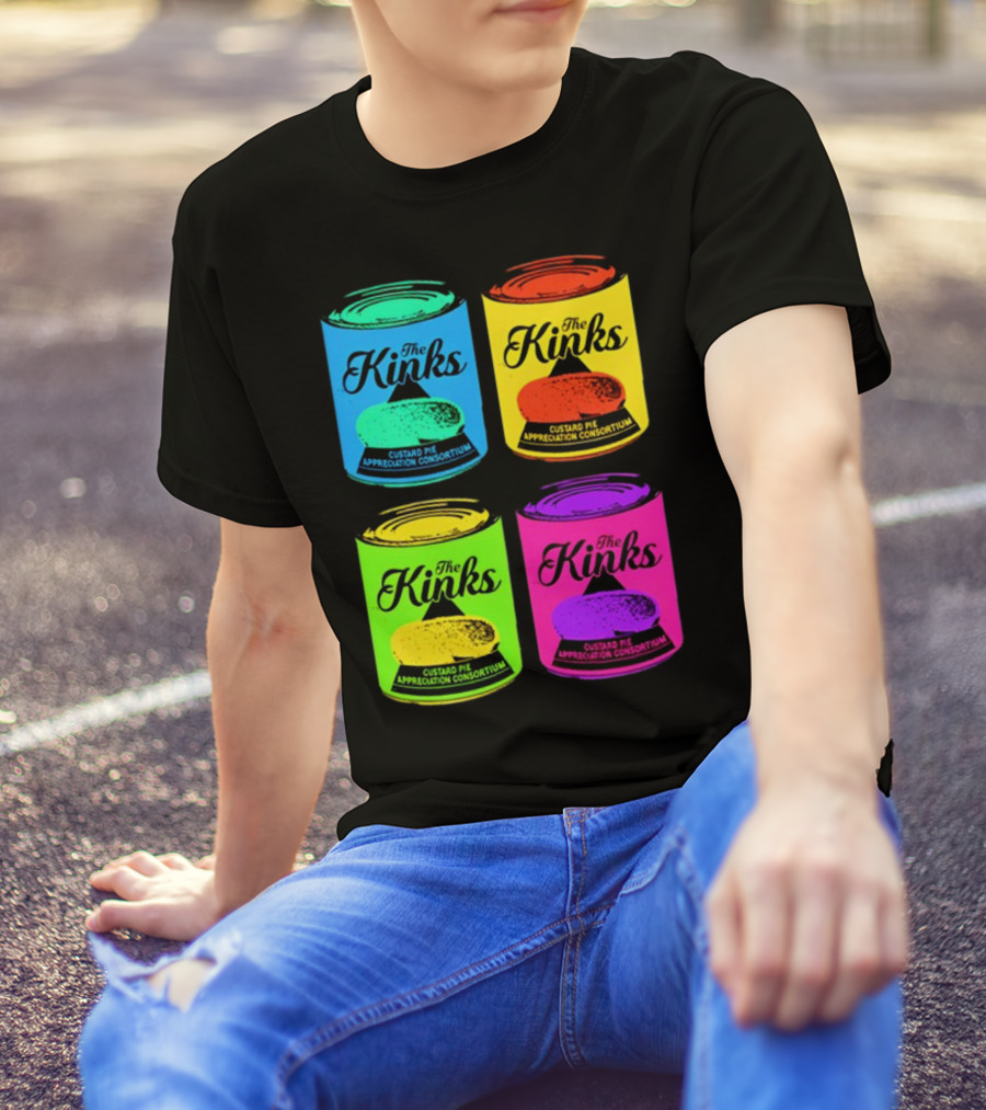 The Kinks Custard Pie Appreciation Consortium Pop Art Cans T-Shirt