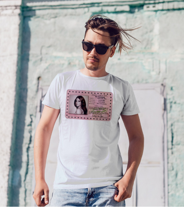 Permanent License Of Travel Lana Del Rey Id Card Stars T-Shirt