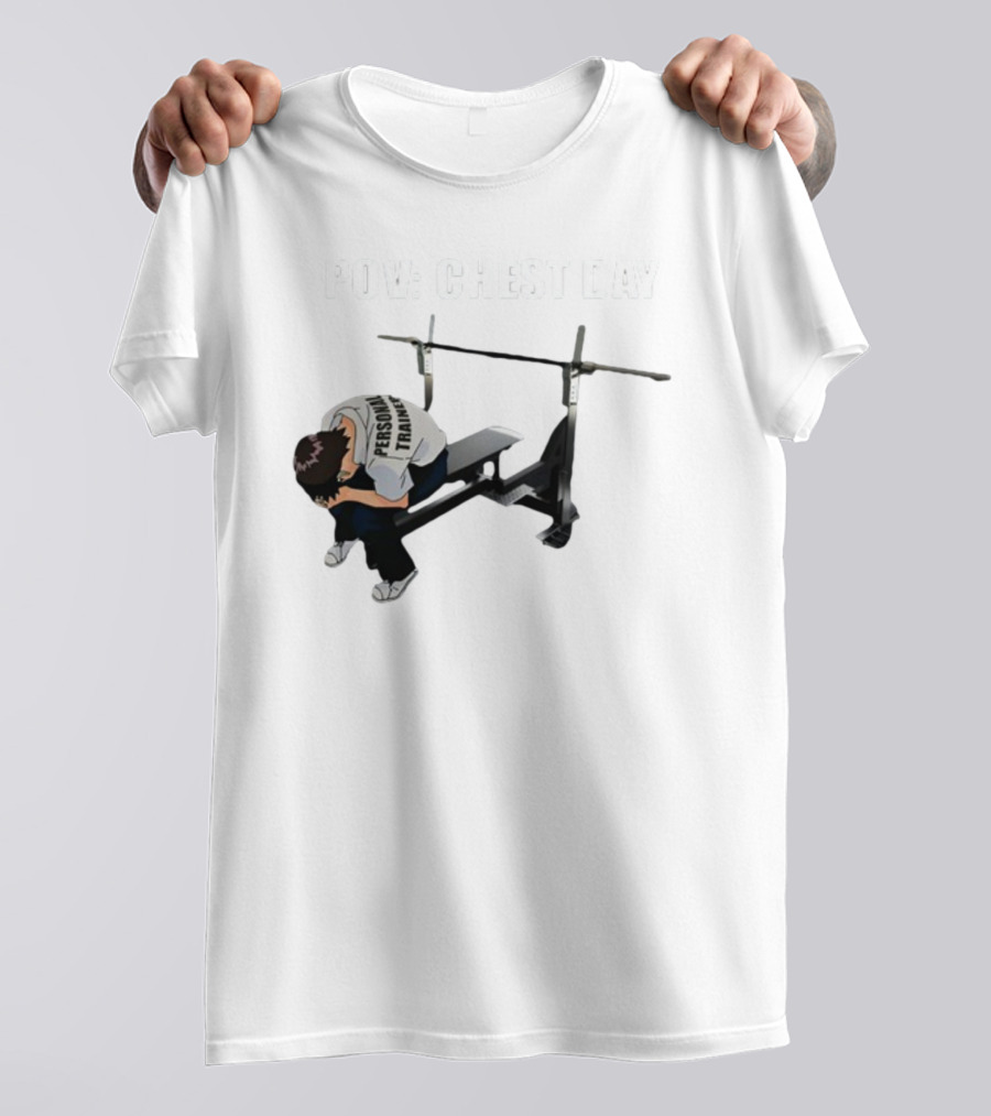 POV Chest Day Personal Trainer Bench Press Moment T-Shirt