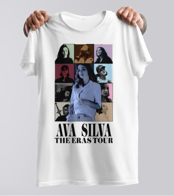 AVA SILVA THE ERAS TOUR Multicolored Portrait Collage T-Shirt