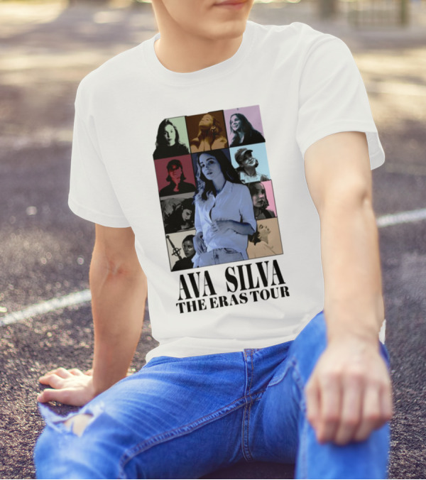 AVA SILVA THE ERAS TOUR Multicolored Portrait Collage T-Shirt