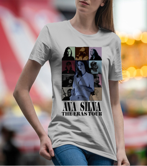 AVA SILVA THE ERAS TOUR Multicolored Portrait Collage T-Shirt