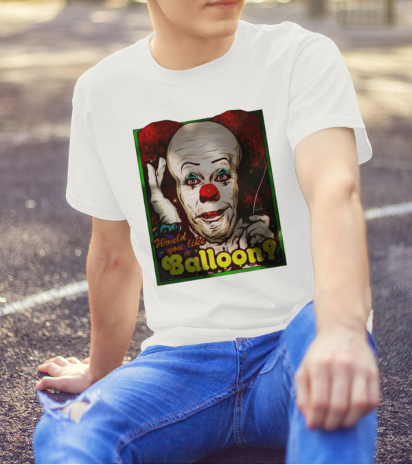 Would You Like A Balloon Clown Face Art By Nordacious T-Shirt