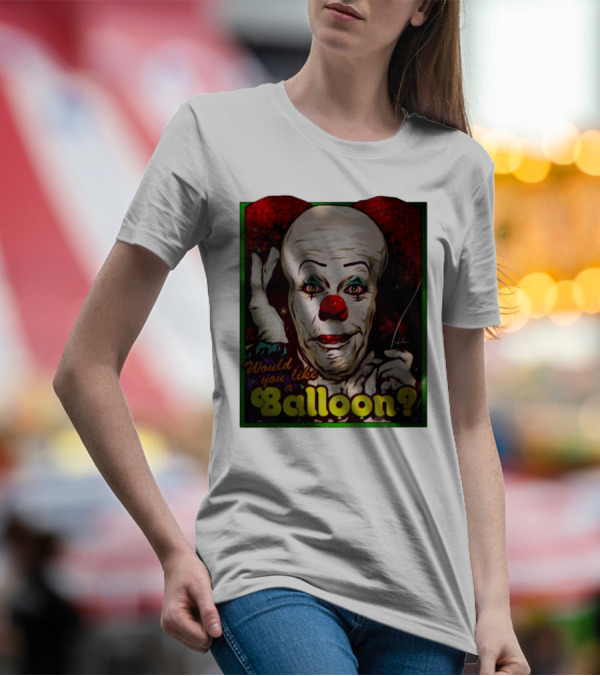 Would You Like A Balloon Clown Face Art By Nordacious T-Shirt
