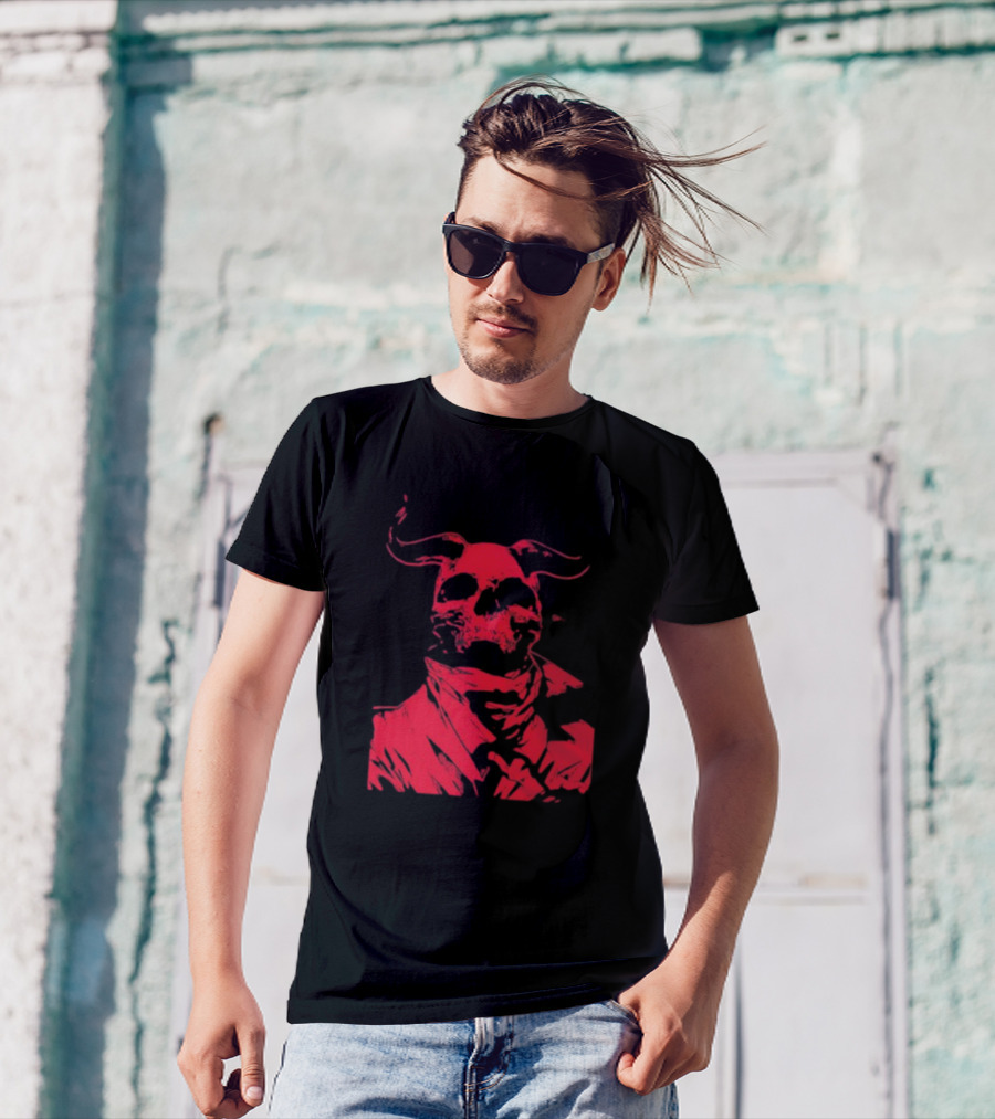 Massivefaceart Not Great Skull Demon Red T-Shirt