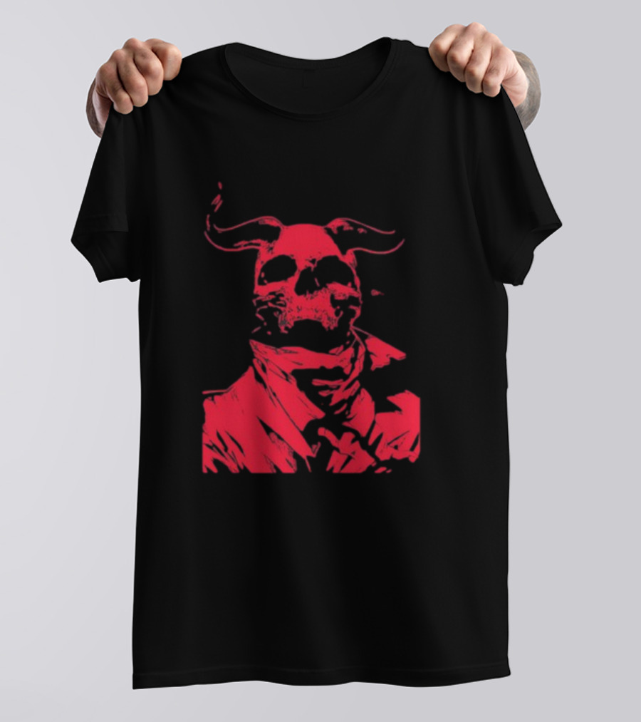 Massivefaceart Not Great Skull Demon Red T-Shirt