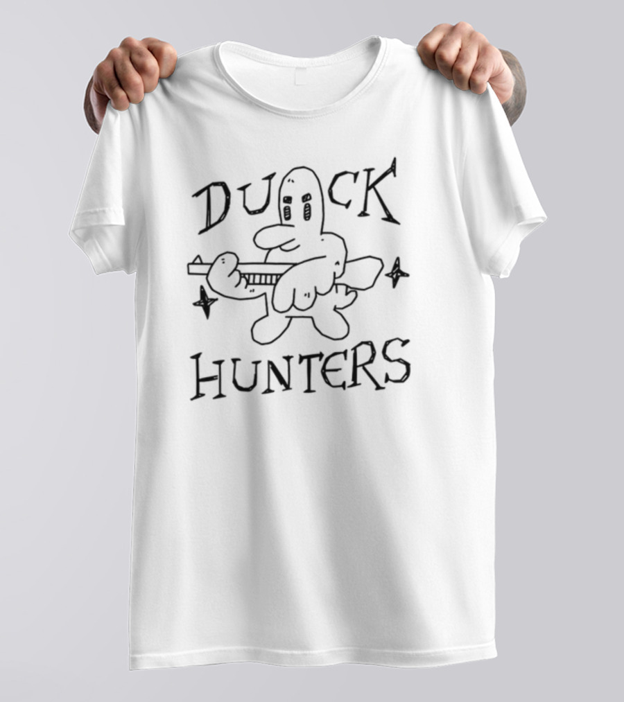 Duck Hunters Cartoon Character Rockstar Girlfriend T-Shirt