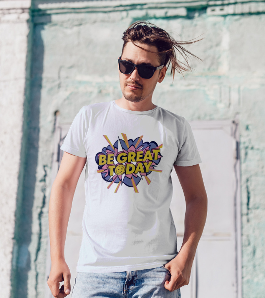 George Kittle Be Great Today Comic Burst Smile T-Shirt