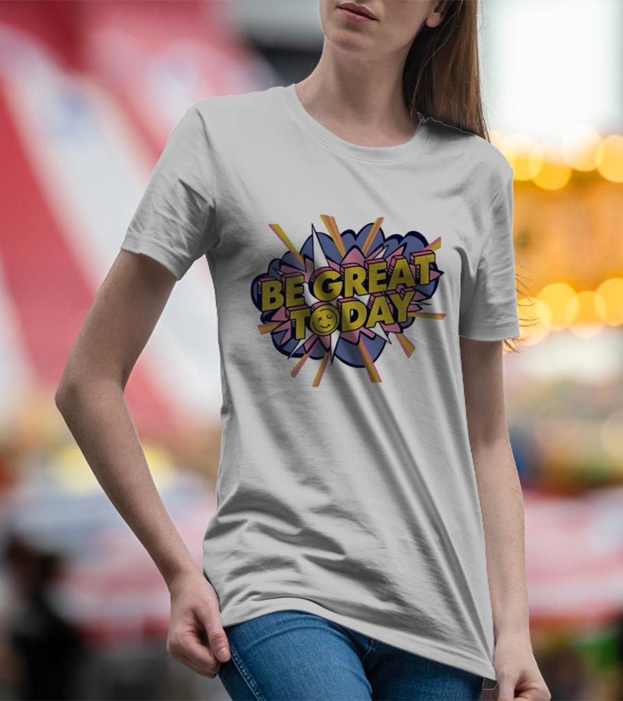 George Kittle Be Great Today Comic Burst Smile T-Shirt