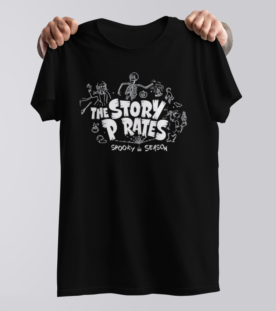 Story Pirates Spooky Season Skeleton Ghosts And Pumpkins T-Shirt
