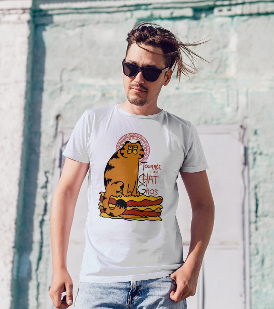 Tournée Du Chat Gros Garfield Art Nouveau T-Shirt
