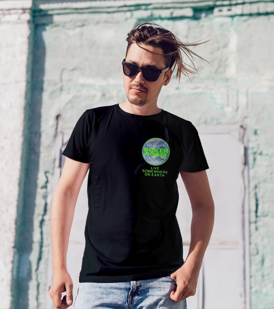 Boiler Room Live Global Broadcast Somewhere On Earth Earth Image T-Shirt