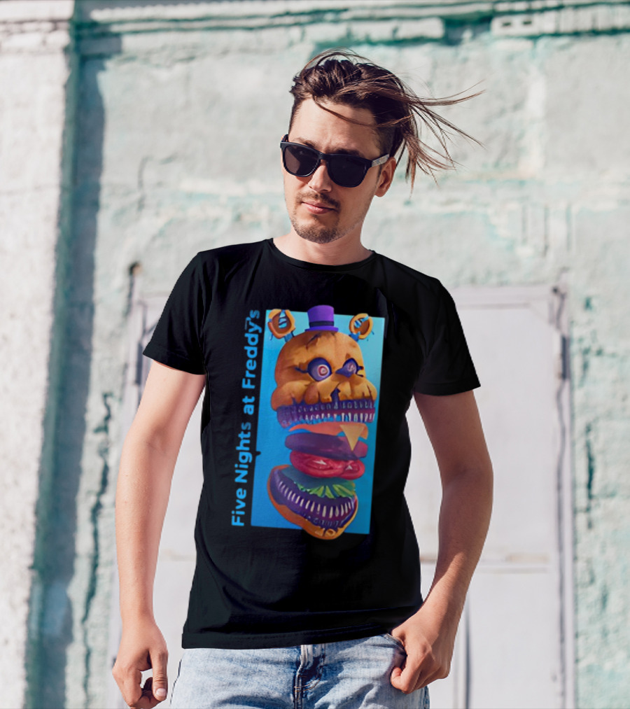 Five Nights At Freddy's Midnight Snack Jonnyblox Burger Animatronic T-Shirt