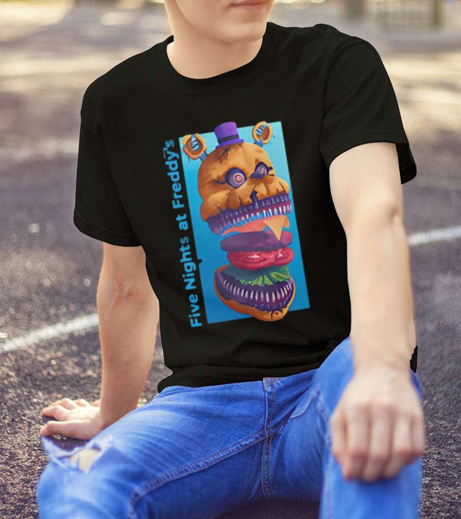 Five Nights At Freddy's Midnight Snack Jonnyblox Burger Animatronic T-Shirt