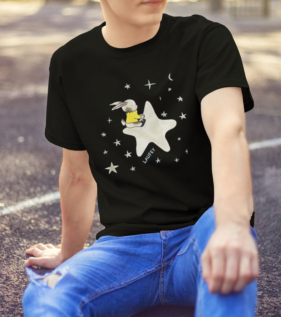 Laufey Celestial Bunny On Starry Night T-Shirt