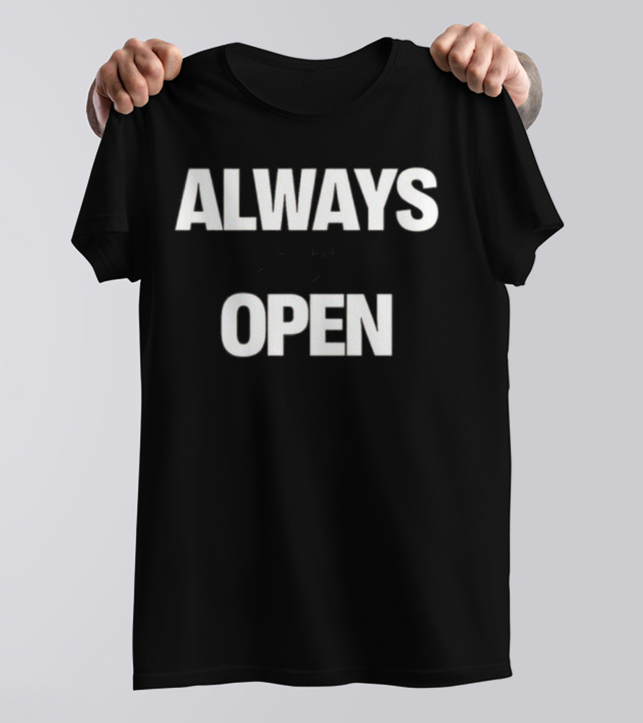 Always Open Uno 1 Starred Text T-Shirt