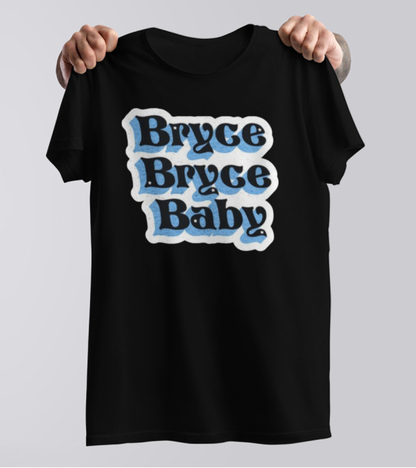 Bryce Bryce Baby Retro Funky Stars Typographic T-Shirt