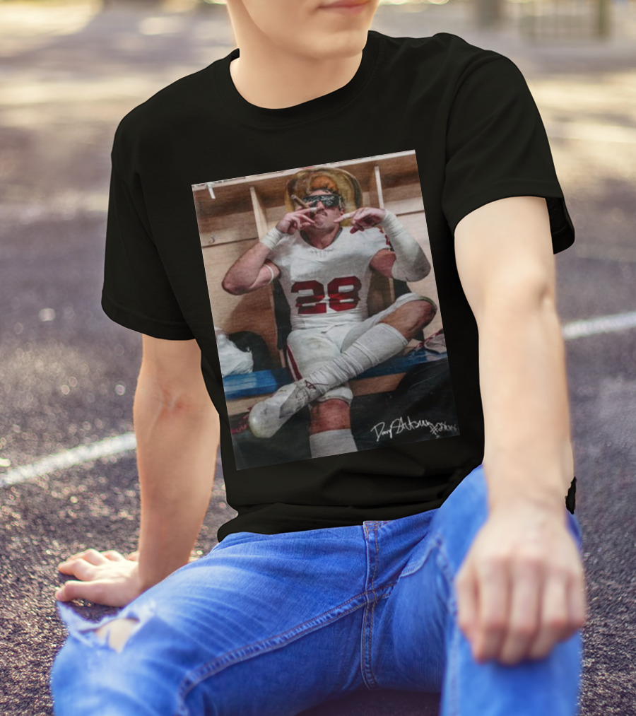 DannyStutsman Oklahoma Only Fears God Texas Fears Oklahoma Signed Football Locker Room Smoke T-Shirt