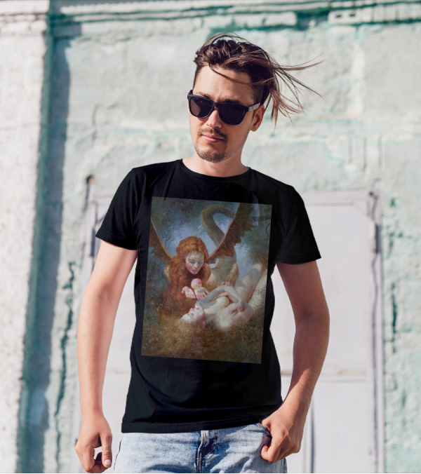 Lilith And Eve 1963 Apple Serpent Wings Mythical Encounter By Yuri Klapouh T-Shirt