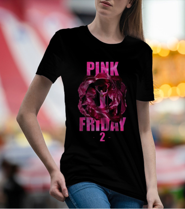 Pink Friday 2 Alternative Cover Pink Draped Figure Centered T-Shirt