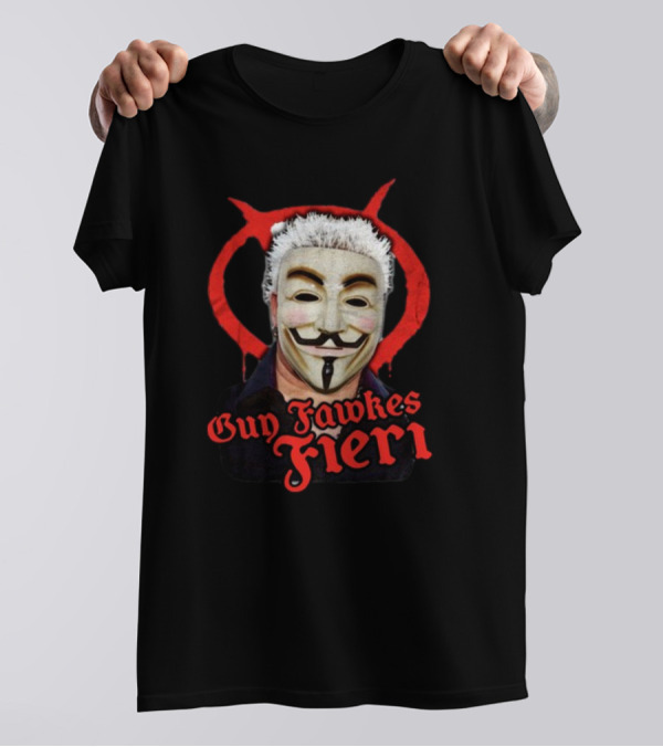Guy Fawkes Fieri Anonymous Mask Crossover T-Shirt