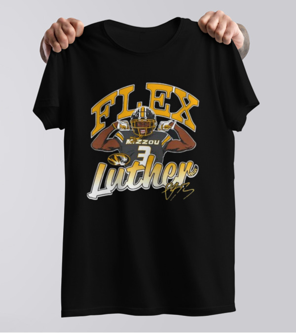FLEX Mizzou Luther Burden Football Tiger 3 Signature T-Shirt