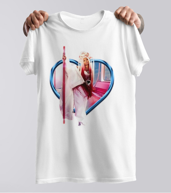 Nicki Minaj Heart Frame Pink Subway T-Shirt
