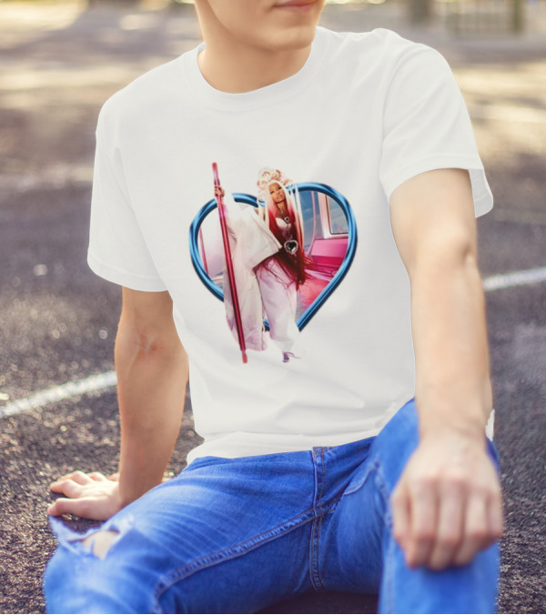 Nicki Minaj Heart Frame Pink Subway T-Shirt