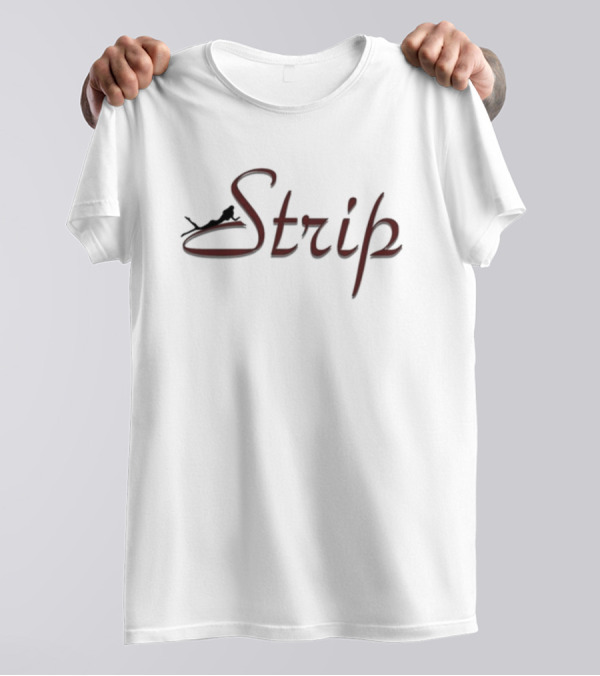 Strip Silhouette Style With Reclining Figure T-Shirt
