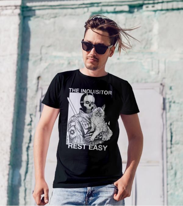 The Inquisitor Rest Easy Star Wars Inspired Artwork With Cat T-Shirt