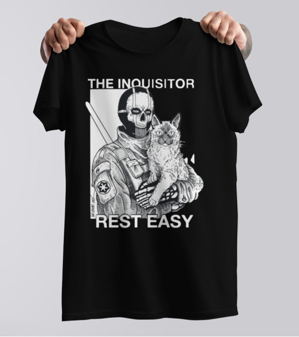 The Inquisitor Rest Easy Star Wars Inspired Artwork With Cat T-Shirt