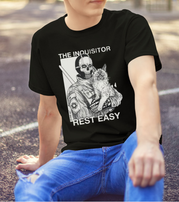 The Inquisitor Rest Easy Star Wars Inspired Artwork With Cat T-Shirt