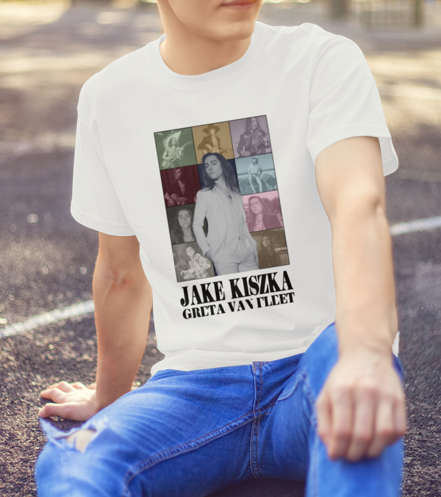 Jake Kiszka Greta Van Fleet The Eras Iconic Montage Styles And Poses T-Shirt
