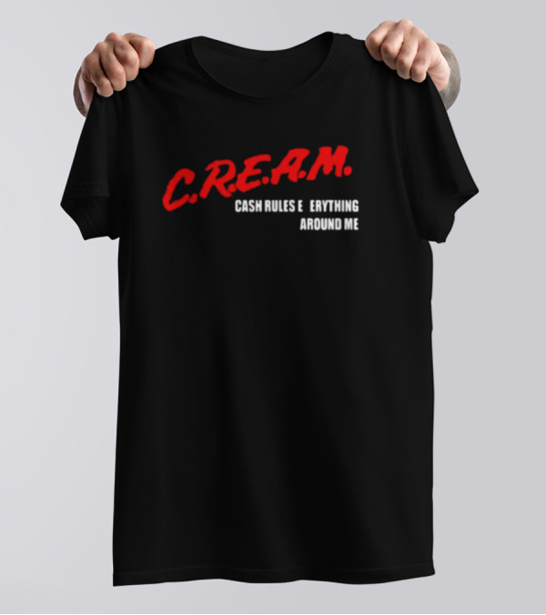 Eddie Kingston Wearing C.R.E.A.M. Cash Rules E_erything Around Me T-Shirt