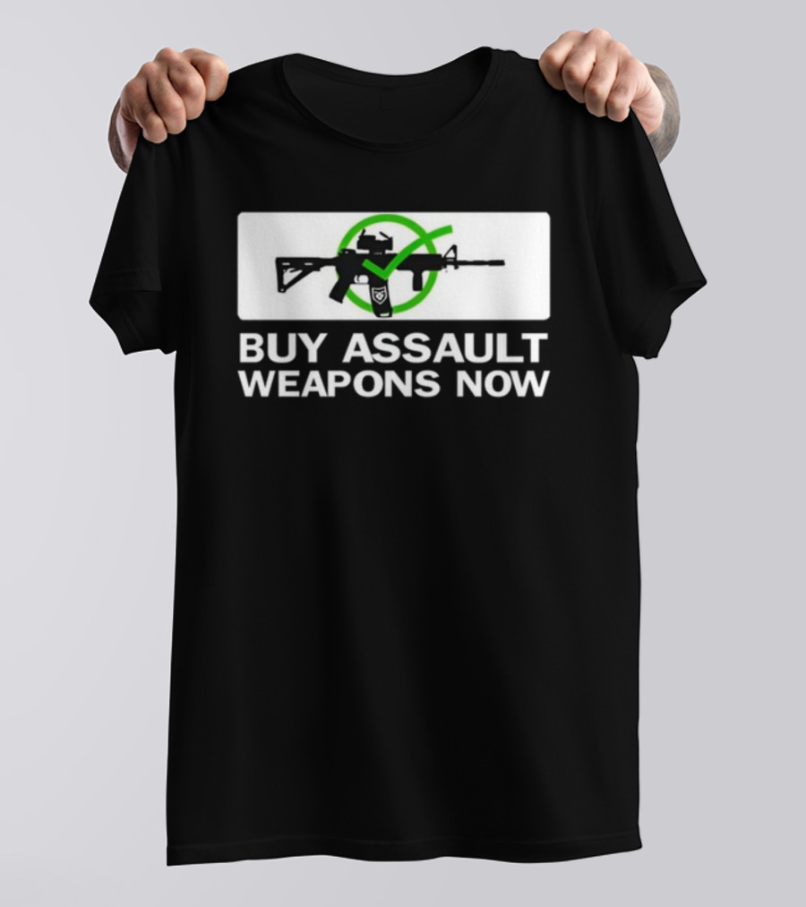 Buy Assault Weapons Now Green Circle Crossed Rifle Patchops Version 1 T-Shirt