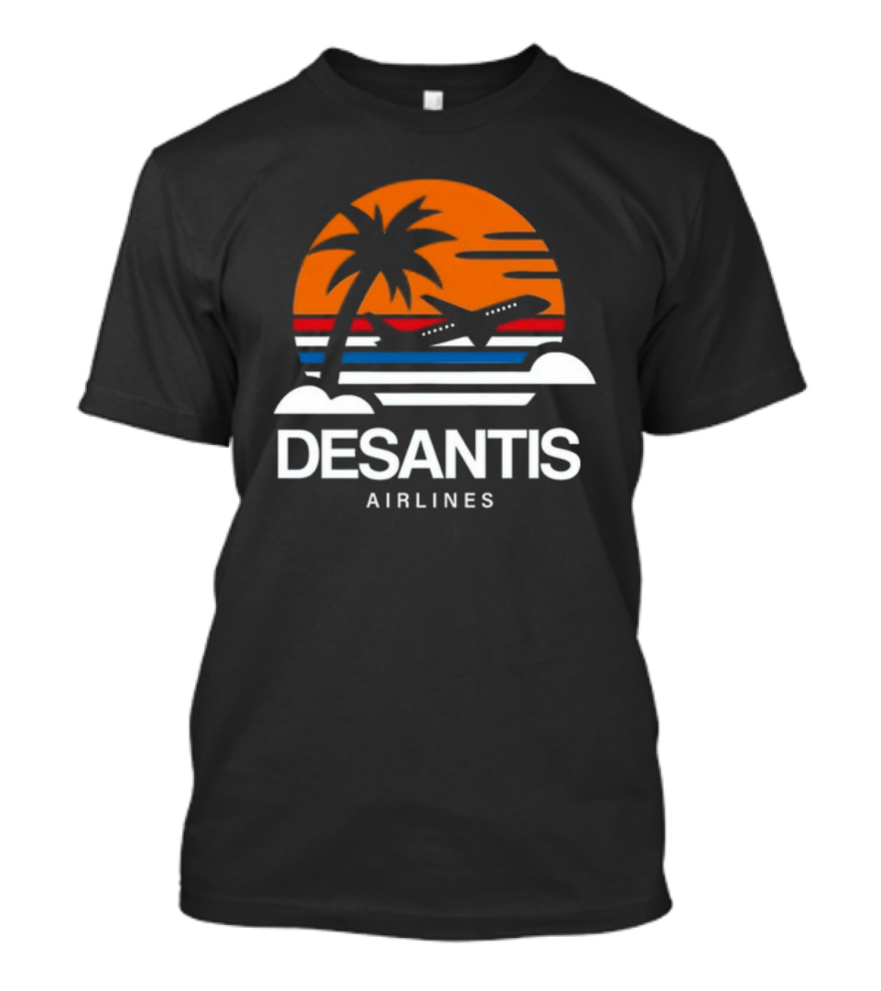 Prison Mitch DeSantis Airlines Midnightmitch Sunset Palm Plane T-Shirt
