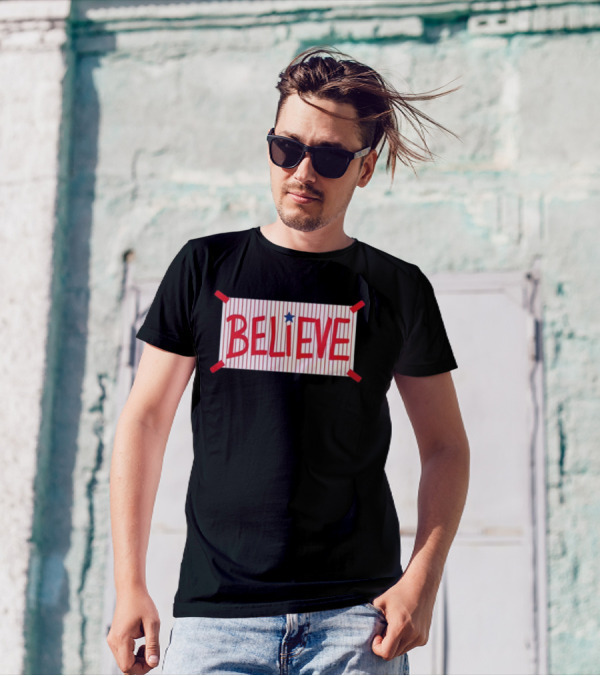 Philadelphia Believe Star Red Stripes T-Shirt