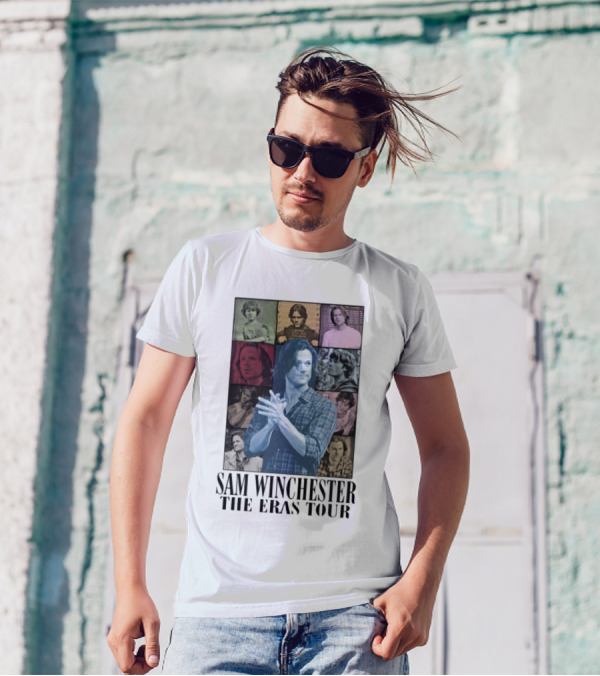 Sam Winchester The Eras Tour Retro Collage T-Shirt