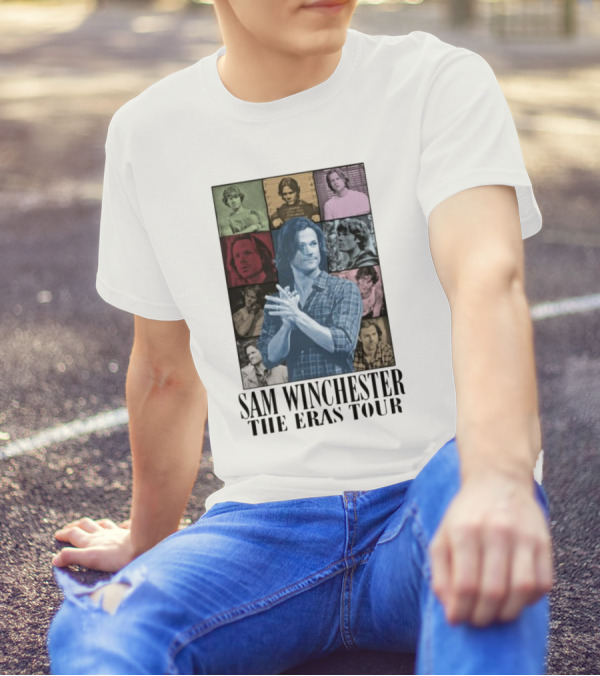 Sam Winchester The Eras Tour Retro Collage T-Shirt
