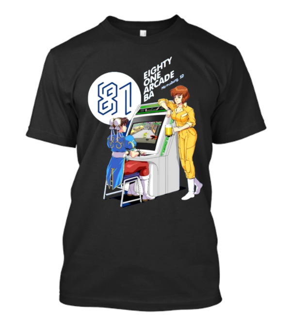 Eighty One Arcade Bar Harrisburg SD Jotego Retro Game Characters T-Shirt