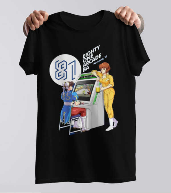 Eighty One Arcade Bar Harrisburg SD Jotego Retro Game Characters T-Shirt