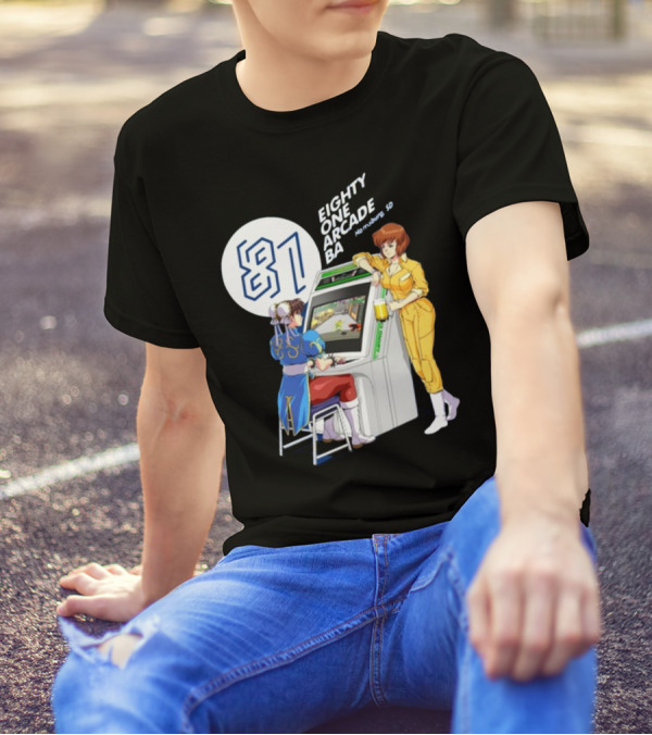 Eighty One Arcade Bar Harrisburg SD Jotego Retro Game Characters T-Shirt