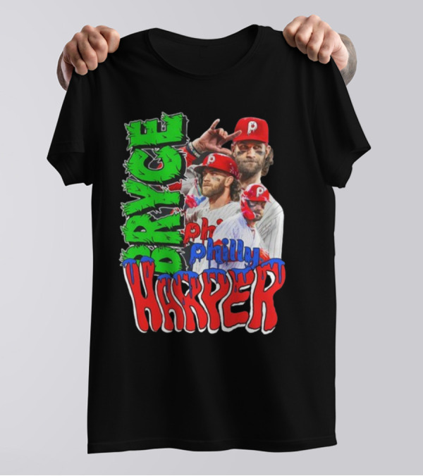 Bryce Harper Philly's Chosen One Phillies Player Red Cap T-Shirt