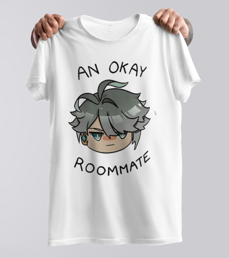 An Okay Roommate Anime Style Character Face T-Shirt
